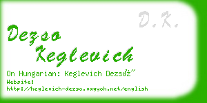 dezso keglevich business card